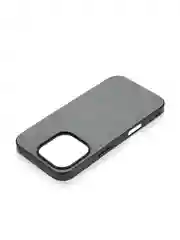 Серый люксовый чехол для Apple iPhone 16 Pro алькантара Rosco замшевый с силиконовой окантовкой