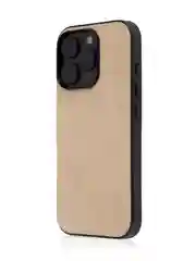Бежевый люксовый чехол для Apple iPhone 16 Pro алькантара Rosco замшевый с силиконовой окантовкой