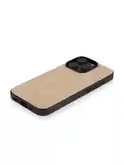 Бежевый люксовый чехол для Apple iPhone 16 Pro алькантара Rosco замшевый с силиконовой окантовкой