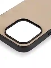 Бежевый люксовый чехол для Apple iPhone 16 Pro алькантара Rosco замшевый с силиконовой окантовкой