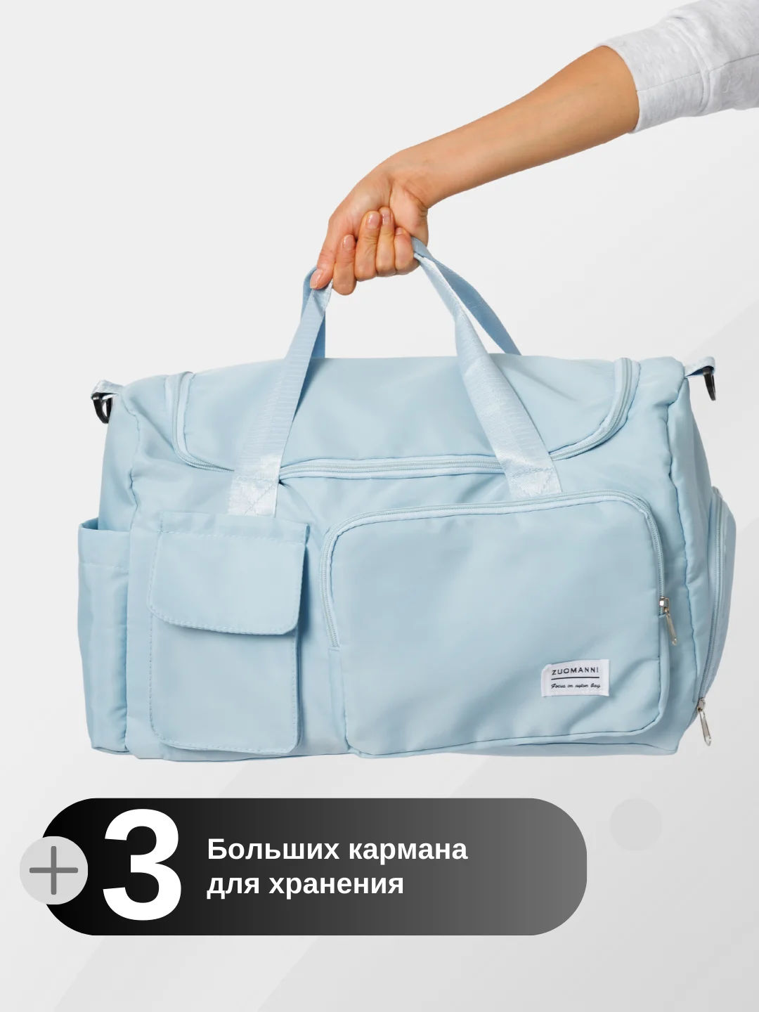 Голубой сумка дорожная, спортивная, для путешествий и спорта