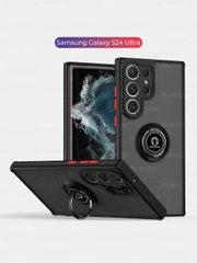 Чехол противоударный Samsung Galaxy S24 Ultra, с металлической подставкой кольцом