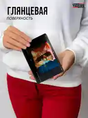 Синий обложка на паспорт с принтом