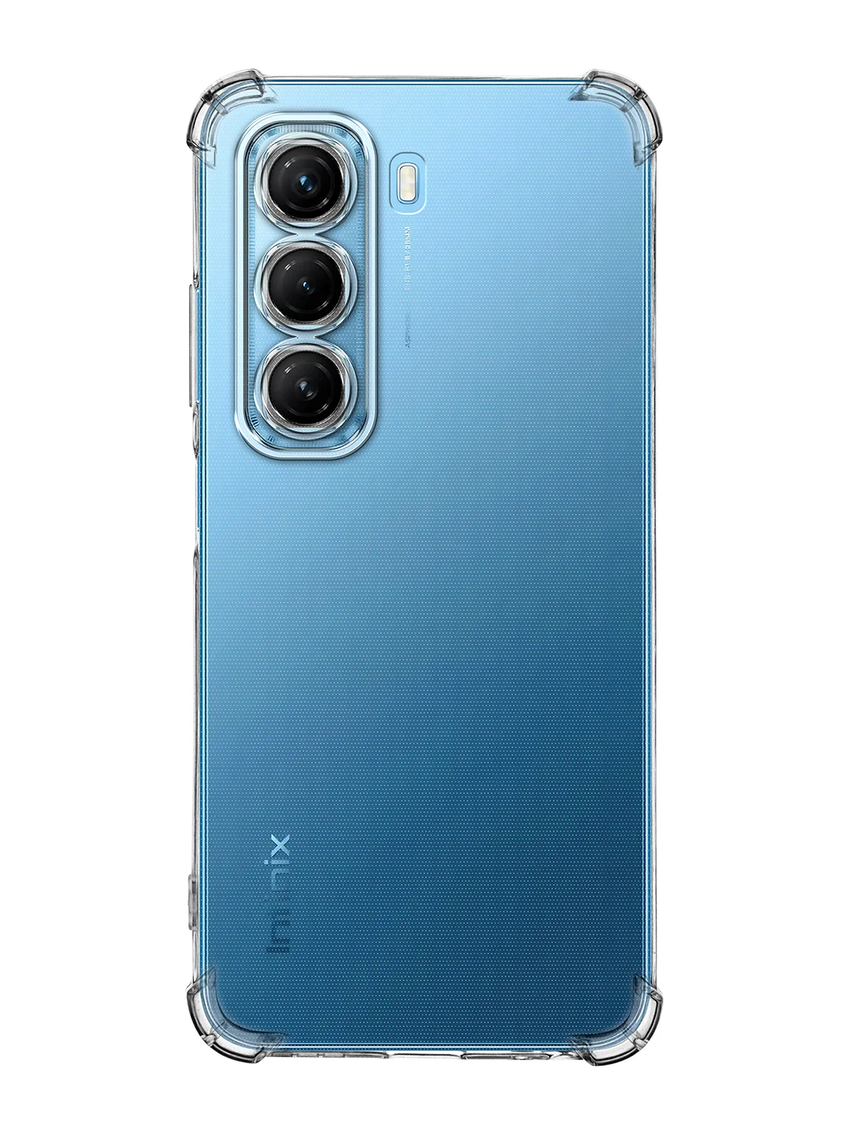 Прозрачный чехол для Infinix Hot 50 Pro 4G противоударный силиконовый BROSCORP прозрачный с углами