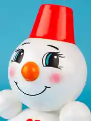Неваляшка музыкальная, для малышей, расписная игрушка-качалка, кукла Снеговик, 23 см