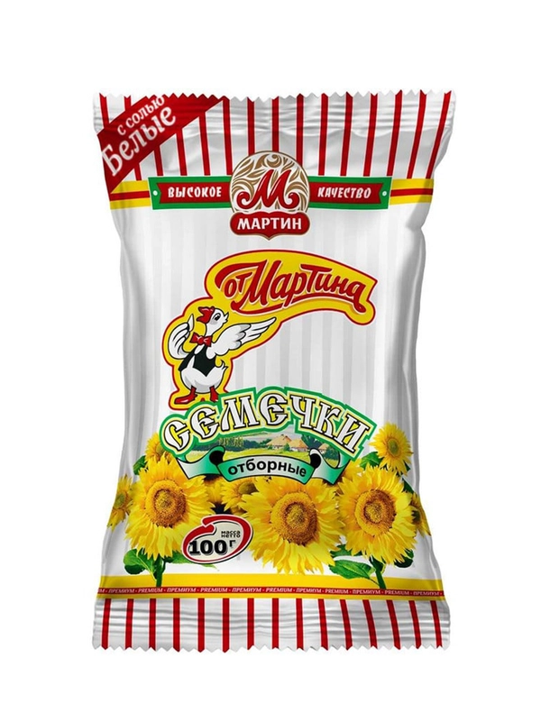   Семечки БЕЛЫЕ соленые От Мартина 100 гр 1/40 шт