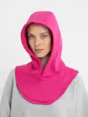 Вишнёвый капор с начёсом, капюшон с воротником