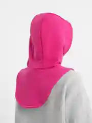 Вишнёвый капор с начёсом, капюшон с воротником