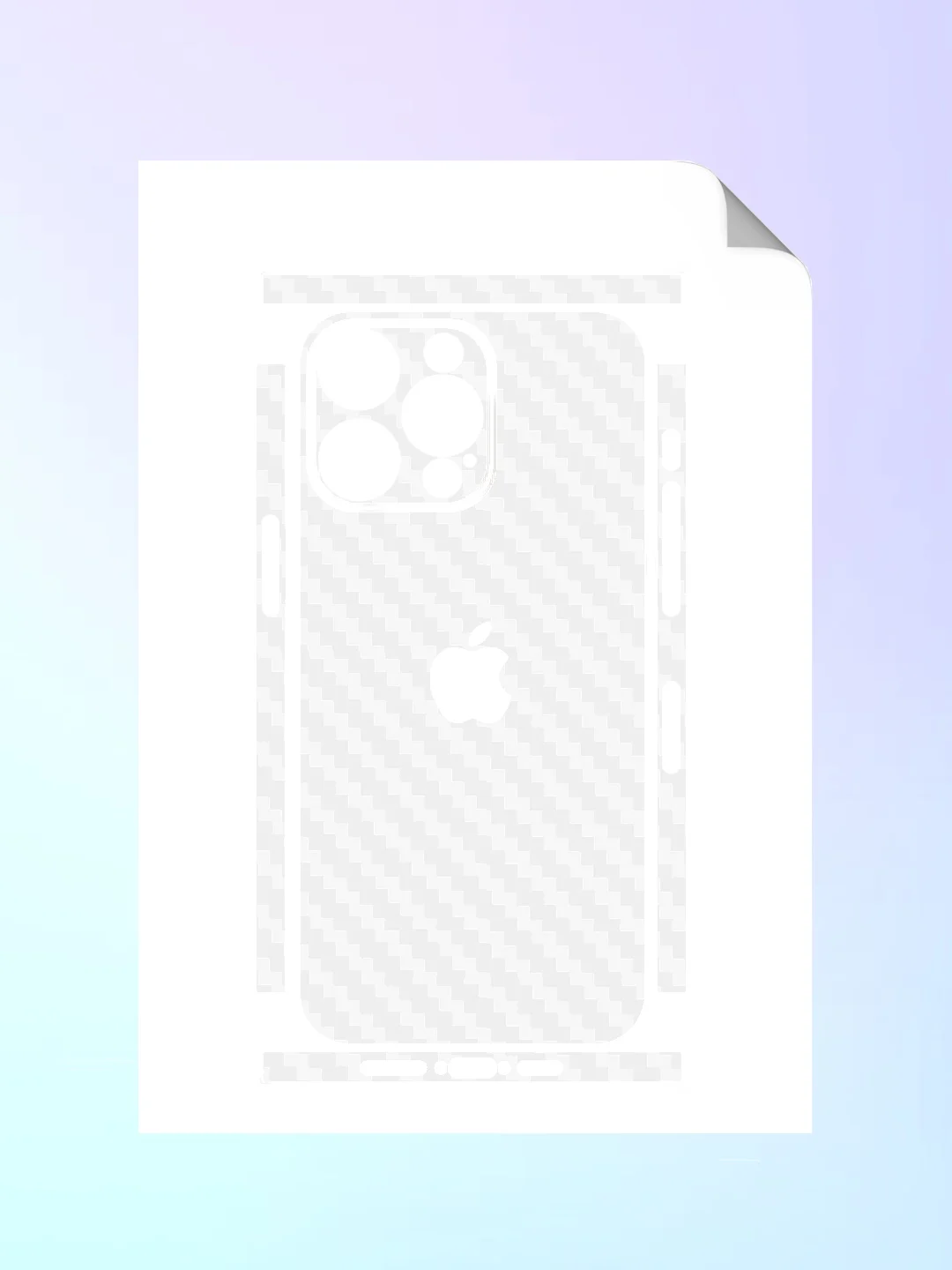 Прозрачный защитная пленка на iPhone 16 Pro под карбон на заднюю часть,под кожу, на зад, назад