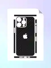 Черный защитная пленка на iPhone 16 Pro под карбон на заднюю часть,под кожу, на зад, назад
