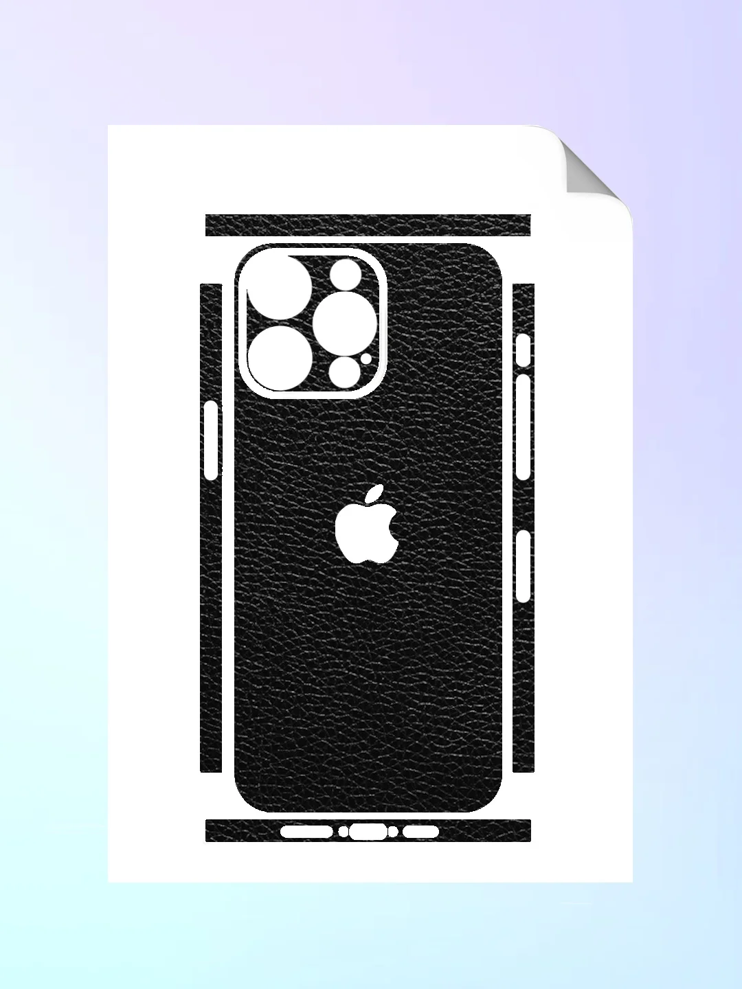 Угольный защитная пленка на iPhone 16 Pro под карбон на заднюю часть,под кожу, на зад, назад
