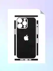 Угольный защитная пленка на iPhone 16 Pro под карбон на заднюю часть,под кожу, на зад, назад