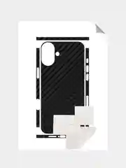 Защитная пленка на iPhone 16 Plus под карбон на заднюю часть,под кожу, на зад, назад