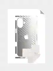 Серебряный защитная пленка на iPhone 16 Plus под карбон на заднюю часть,под кожу, на зад, назад