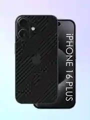 Черный защитная пленка на iPhone 16 Plus под карбон на заднюю часть,под кожу, на зад, назад
