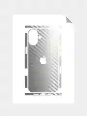 Серебряный защитная пленка на iPhone 16 под карбон на заднюю часть,под кожу, на зад, назад