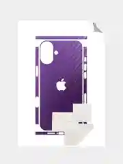 Фиолетовый защитная пленка на iPhone 16 под карбон на заднюю часть,под кожу, на зад, назад