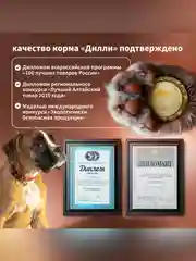Сухой полнорационный корм для щенков ТМ «Дилли».