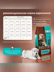 Сухой полнорационный корм для щенков крупных пород ТМ «Дилли».