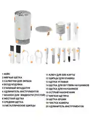 Белый набор для чистки телефона / наушников / клавиатуры / гаджетов 20 в 1 / щетка дл клавиатуры