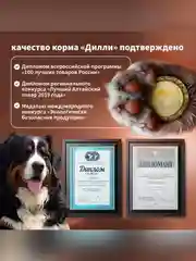 Сухой полнорационный корм для собак «Рагу из курицы с рисом»ТМ «Дилли».