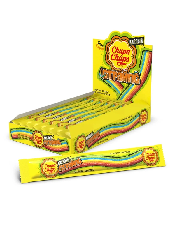 CHUPA-CHUPS Мармелад Страйпс 48 шт по 10,5г (шоубокс)
