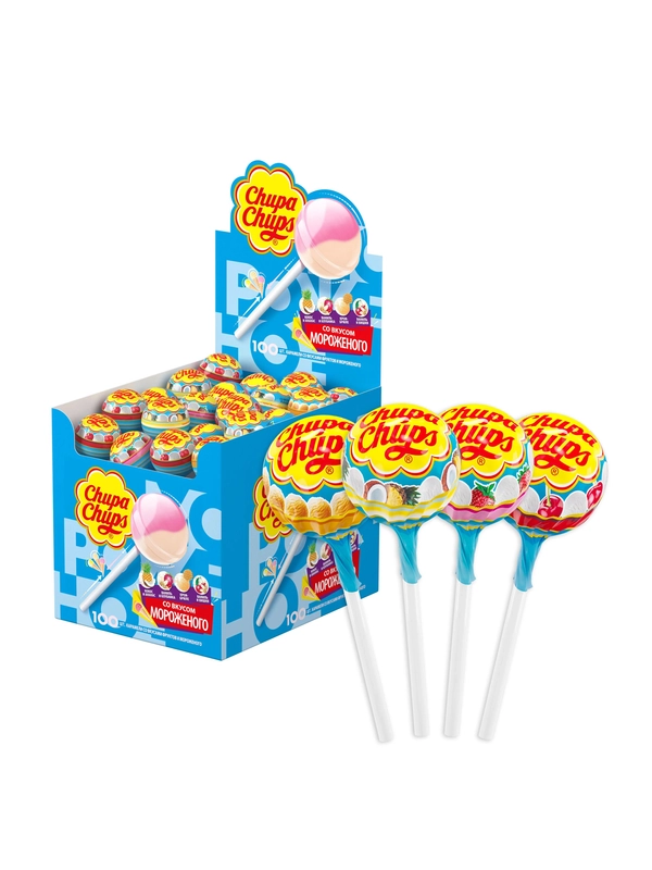 CHUPA CHUPS Мороженое 100 шт по 12г (шоубокс)