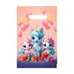 Кораллово-розовый пакет подарочный 20 х 30 см