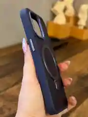 Темно-синий чехол для iPhone 16 Pro, 16, 16 Pro Max, 14, 13, 15, 15 Pro Max, 11, 14 Pro Max, Magsafe