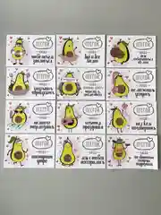Зеленый набор Открой когда  для мужчины, парня, мужа. Конверты, наклейки, карточки, список идей
