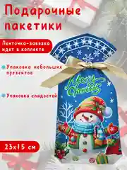 Голубой подарочные пакеты, новогодние пакетики под подарки и сладости