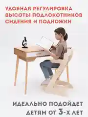 Детский растущий стул, с подлокотниками