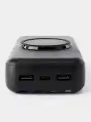 Внешний аккумулятор Power Bank с беспроводной зарядкой и встроенными кабелями