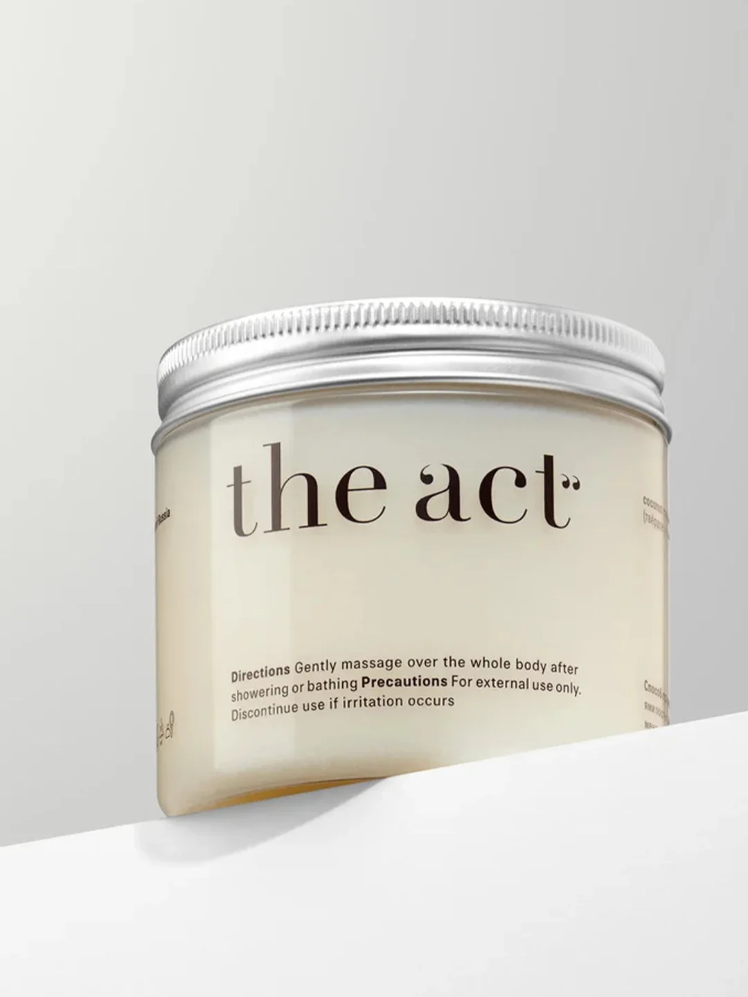 Массажное твёрдое масло для тела The Act Кокос, 170 г