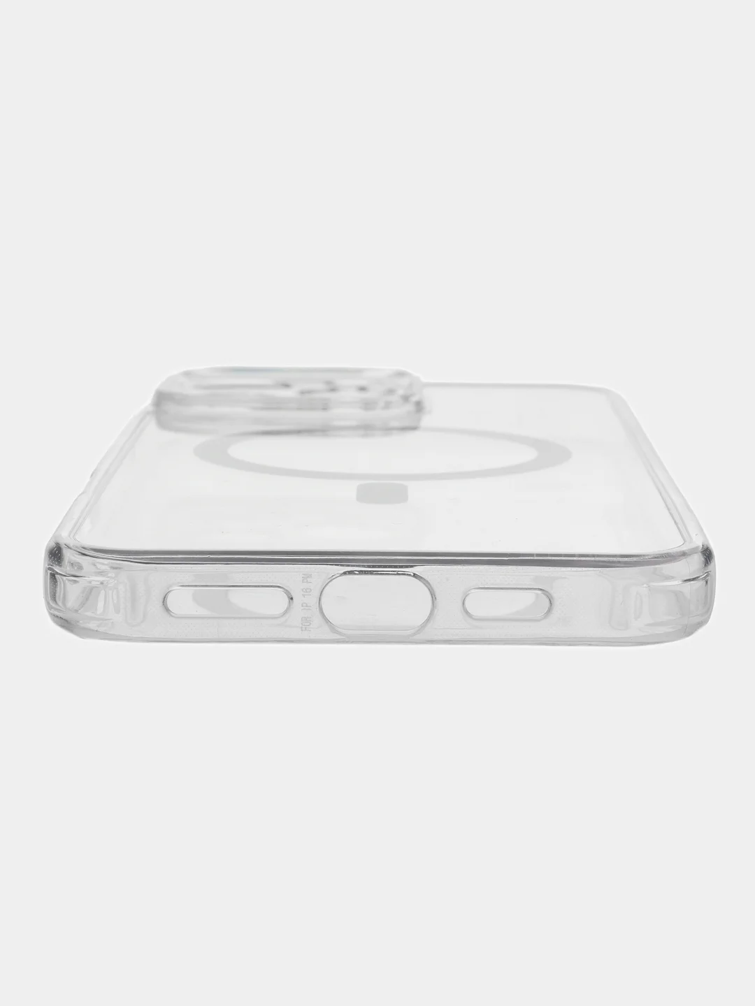 Прозрачный чехол MagSafe для iPhone 16 Pro Max, пластиковый с силиконом ROSCO защитой камер, магнитом