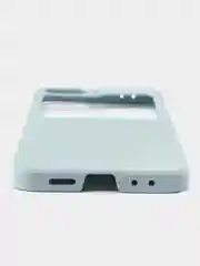 Светло-синий чехол для Samsung Galaxy Z Flip 6 защитный пластиковый ROSCO тонкий матовый soft-touch