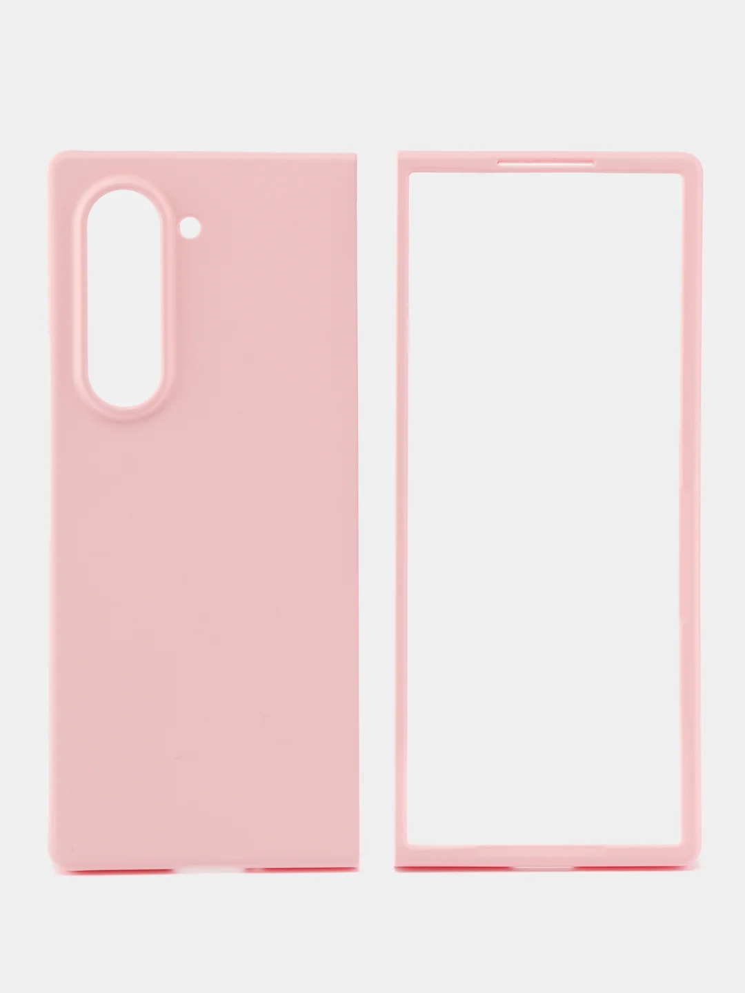 Розовый чехол для Samsung Galaxy Z Fold 6 защитный пластиковый ROSCO тонкий матовый soft-touch