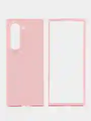 Розовый чехол для Samsung Galaxy Z Fold 6 защитный пластиковый ROSCO тонкий матовый soft-touch