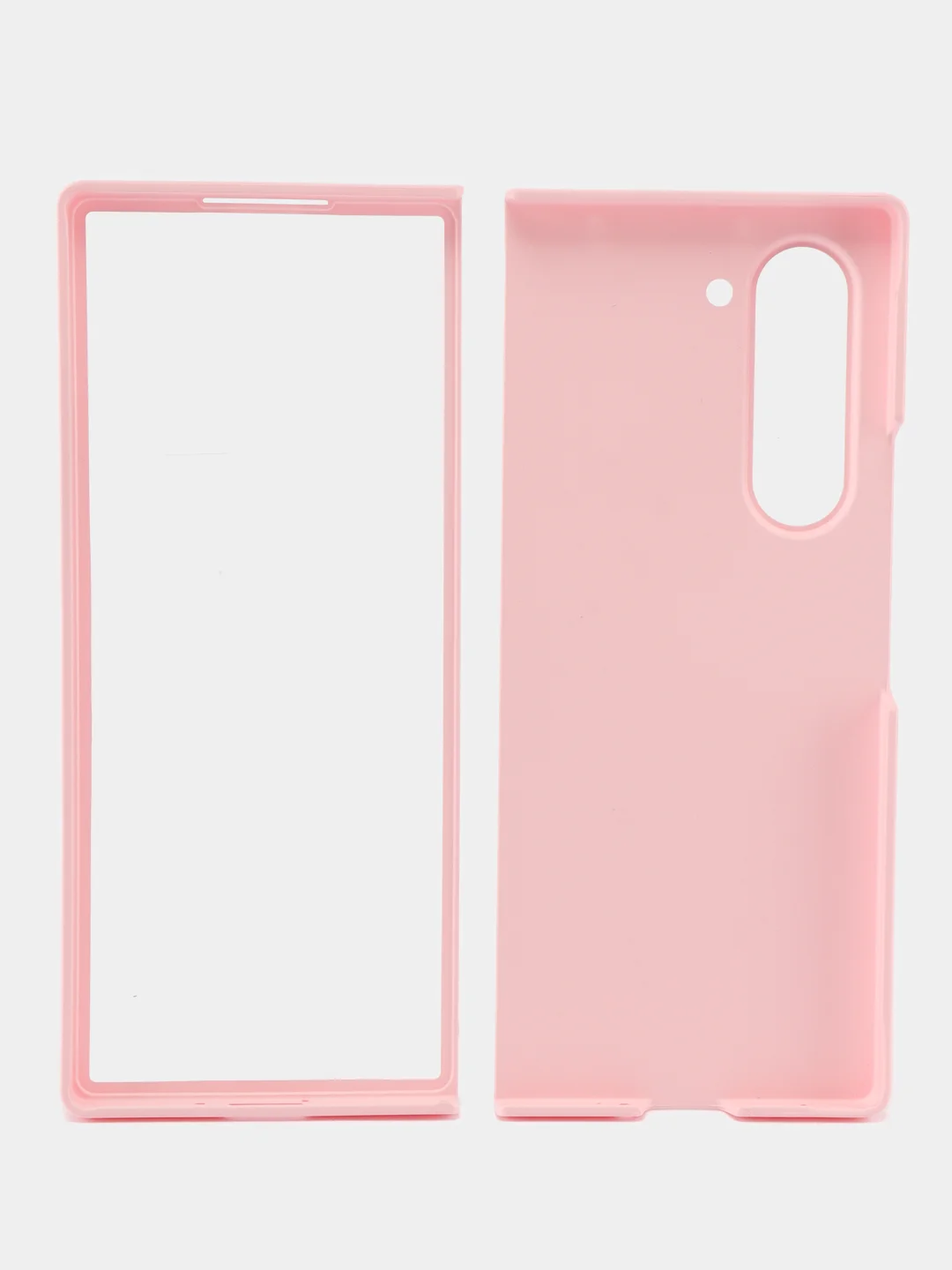 Розовый чехол для Samsung Galaxy Z Fold 6 защитный пластиковый ROSCO тонкий матовый soft-touch