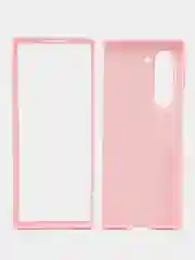 Розовый чехол для Samsung Galaxy Z Fold 6 защитный пластиковый ROSCO тонкий матовый soft-touch