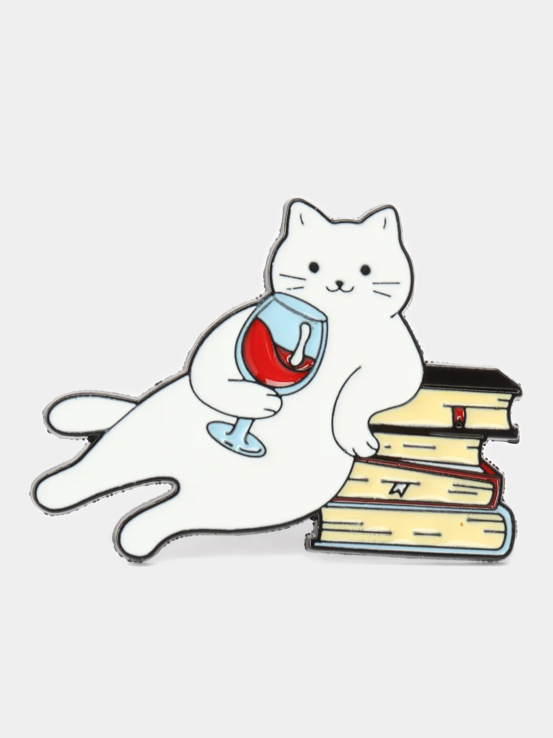 Желтый значок коты с вином