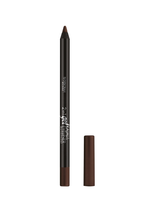 DEBORAH Карандаш для век гелевый 2 IN 1 GEL KAJAL & EYELINER PENCIL 05 коричневый 1.4г.