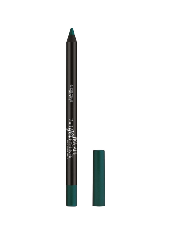 DEBORAH Карандаш для век гелевый 2 IN 1 GEL KAJAL & EYELINER PENCIL тон 04 зеленый 1.4г.