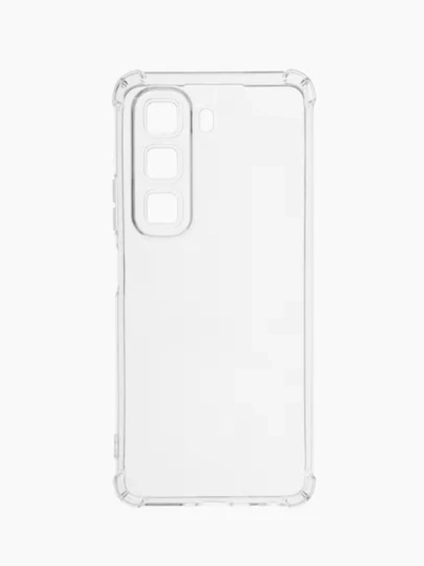 Чехол для Infinix HOT 50 4G (Инфиникс ХОТ 50 4Джи), прозрачный, черный