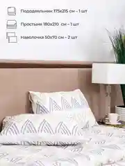 Комплект постельного белья Doma Pechora, микрофибра, 1,5 сп, 2 сп, евро