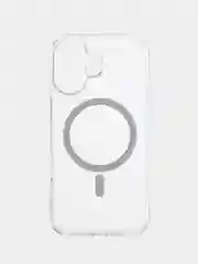 Прозрачный чехол MagSafe для iPhone 16 пластиковый с силиконом ROSCO прозрачный, магсейф защита камер