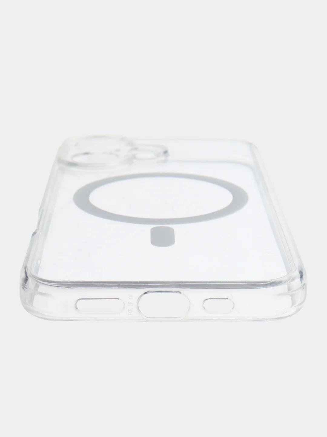 Прозрачный чехол MagSafe для iPhone 16 пластиковый с силиконом ROSCO прозрачный, магсейф защита камер