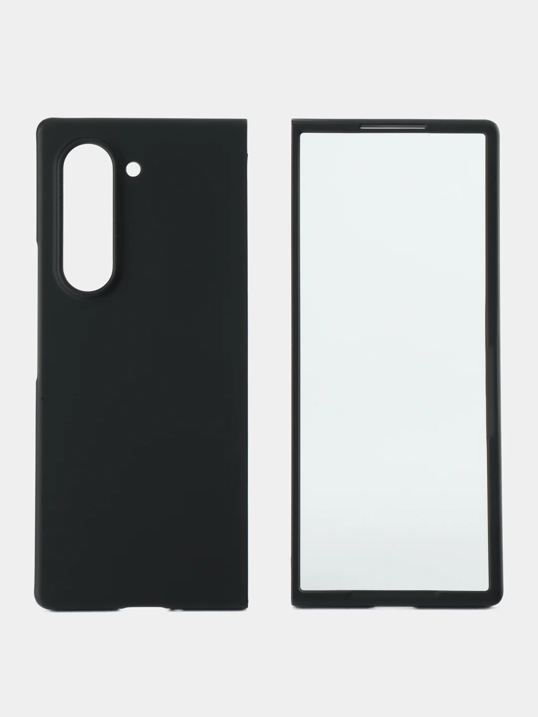 Черный чехол для Samsung Galaxy Z Fold 6 защитный пластиковый ROSCO тонкий матовый soft-touch