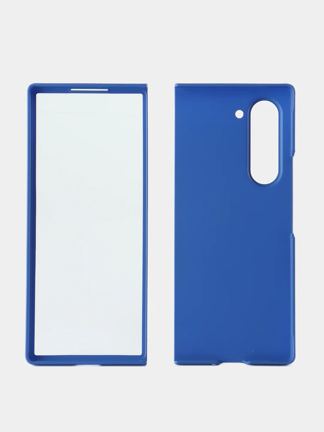 Синий чехол для Samsung Galaxy Z Fold 6 защитный пластиковый ROSCO тонкий матовый soft-touch