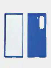 Синий чехол для Samsung Galaxy Z Fold 6 защитный пластиковый ROSCO тонкий матовый soft-touch